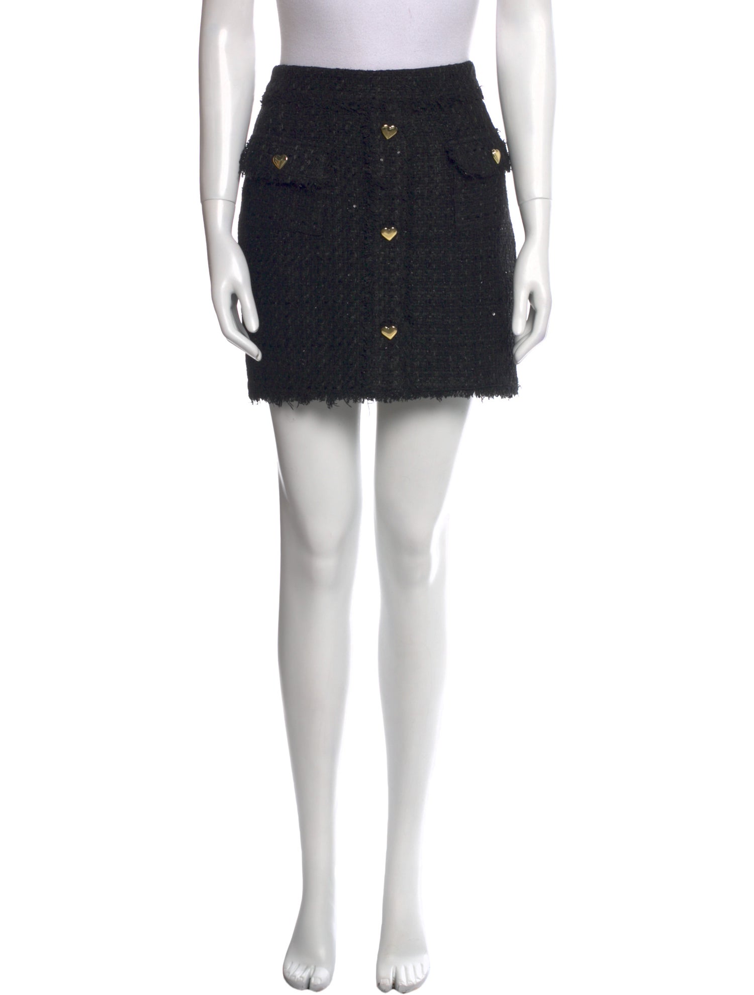 Generation Love Leather Trim Embellishment Mini Skirt