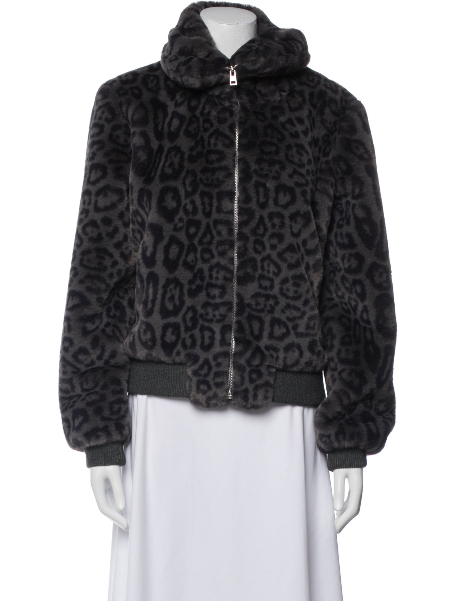 Generation Love Faux Fur Animal Print Faux Fur Jacket