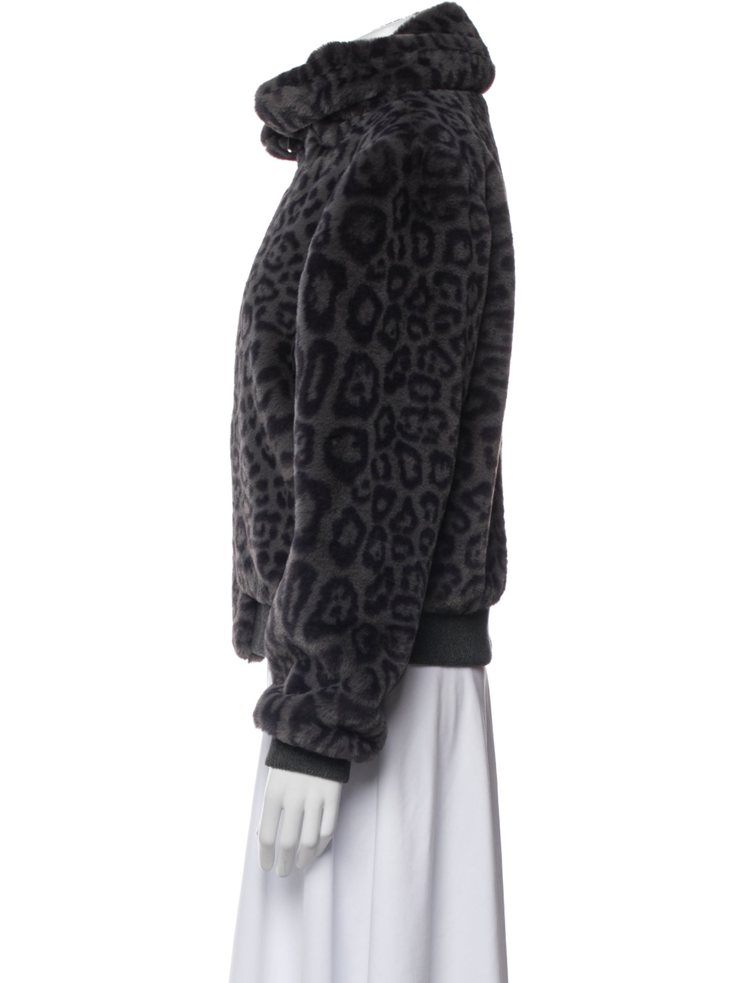 Generation Love Faux Fur Animal Print Faux Fur Jacket