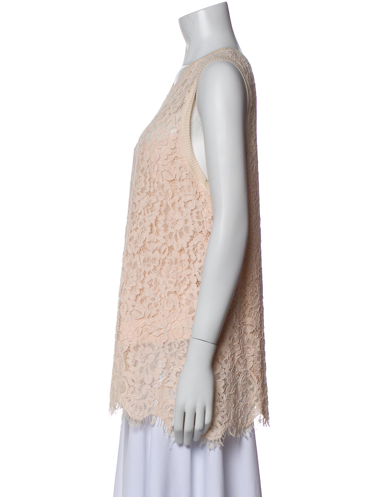 Generation Love Lace Pattern Crew Neck Top