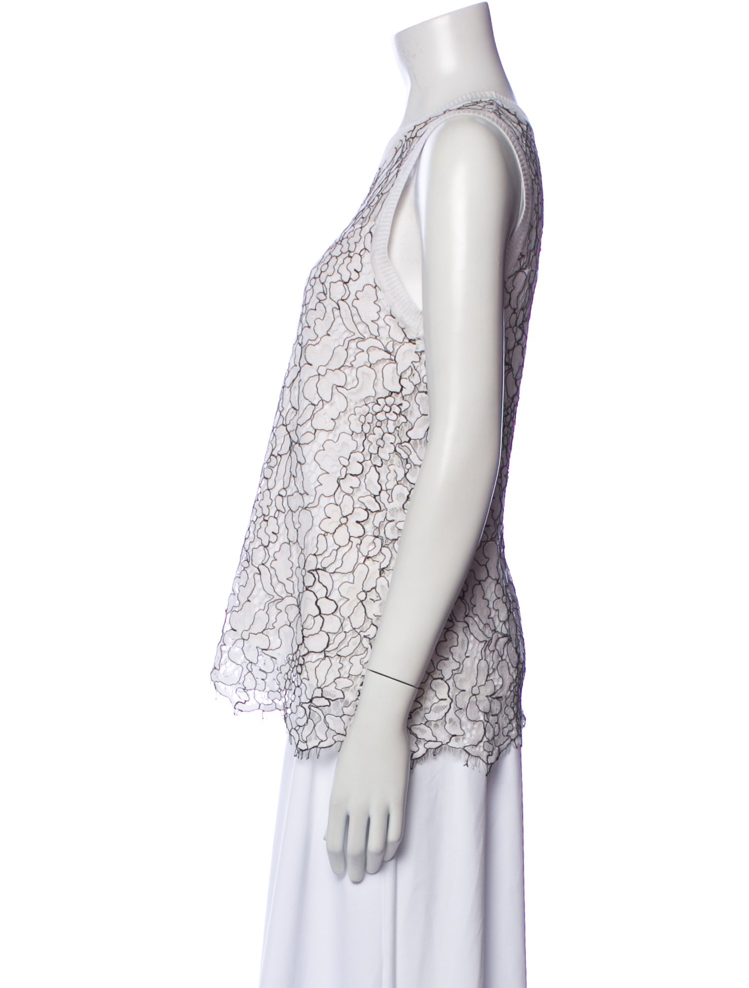 Generation Love Lace Pattern Crew Neck Top