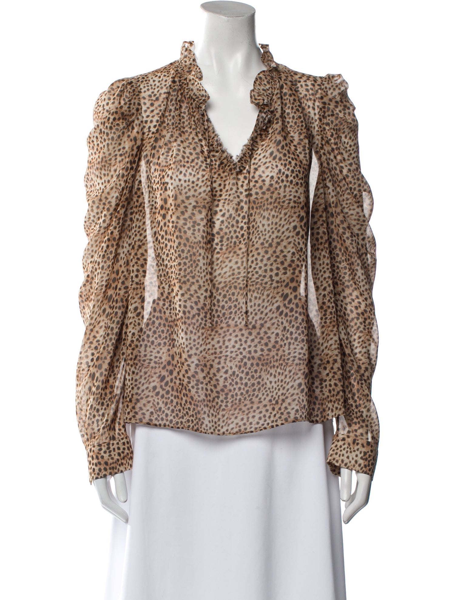 Generation Love Animal Print V-Neck Blouse