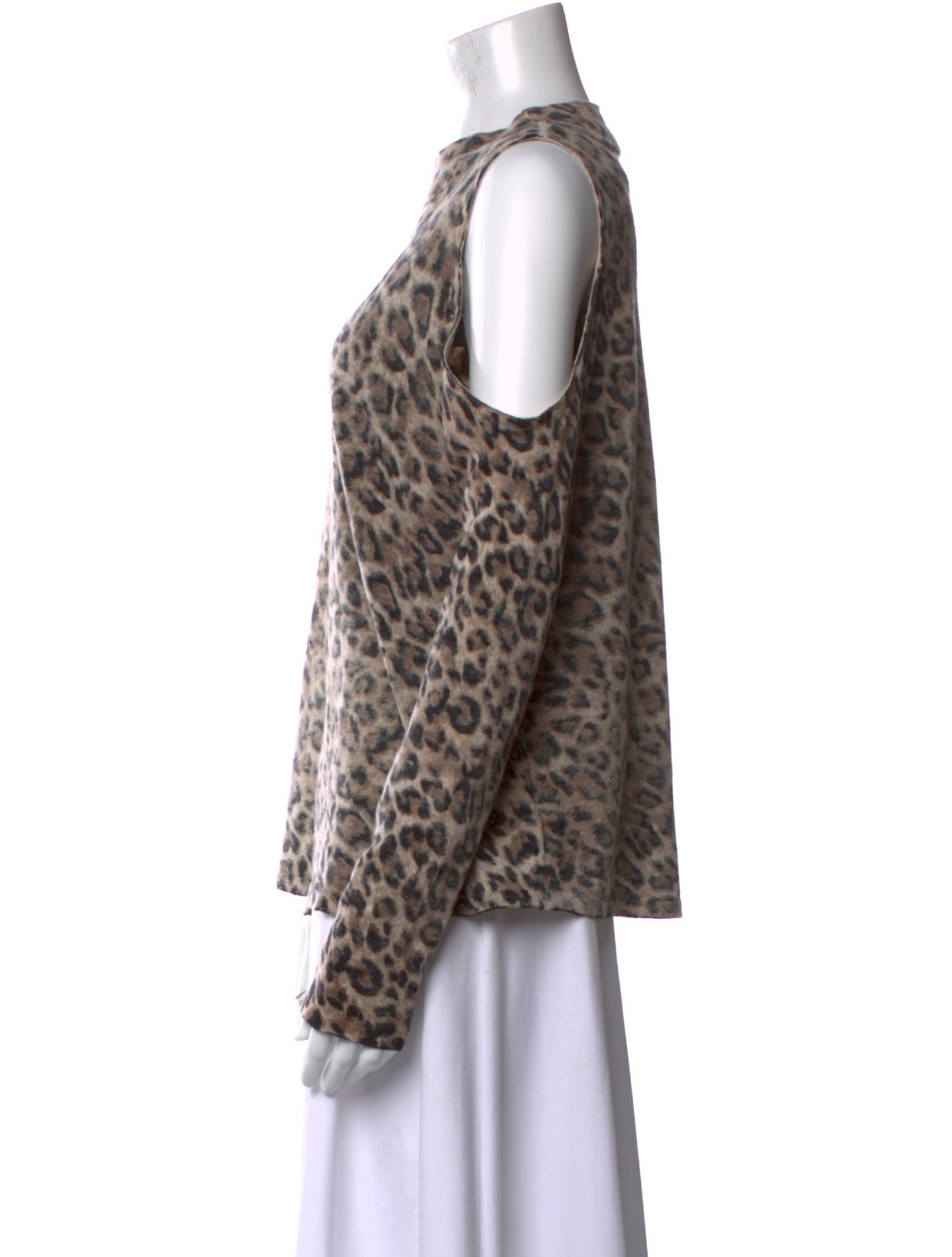 Generation Love Cashmere Animal Print Blouse