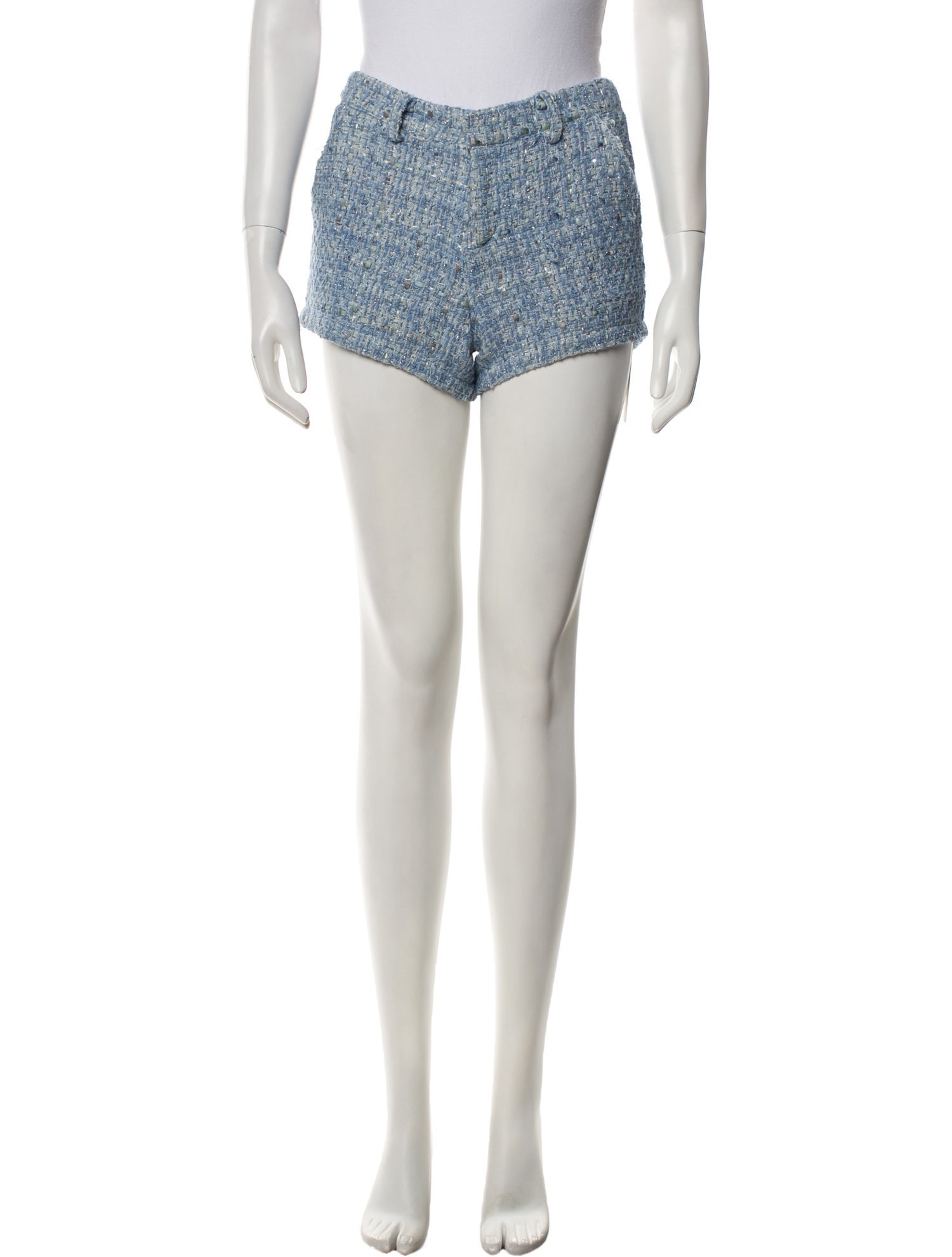 Generation Love Tweed Pattern Mini Shorts