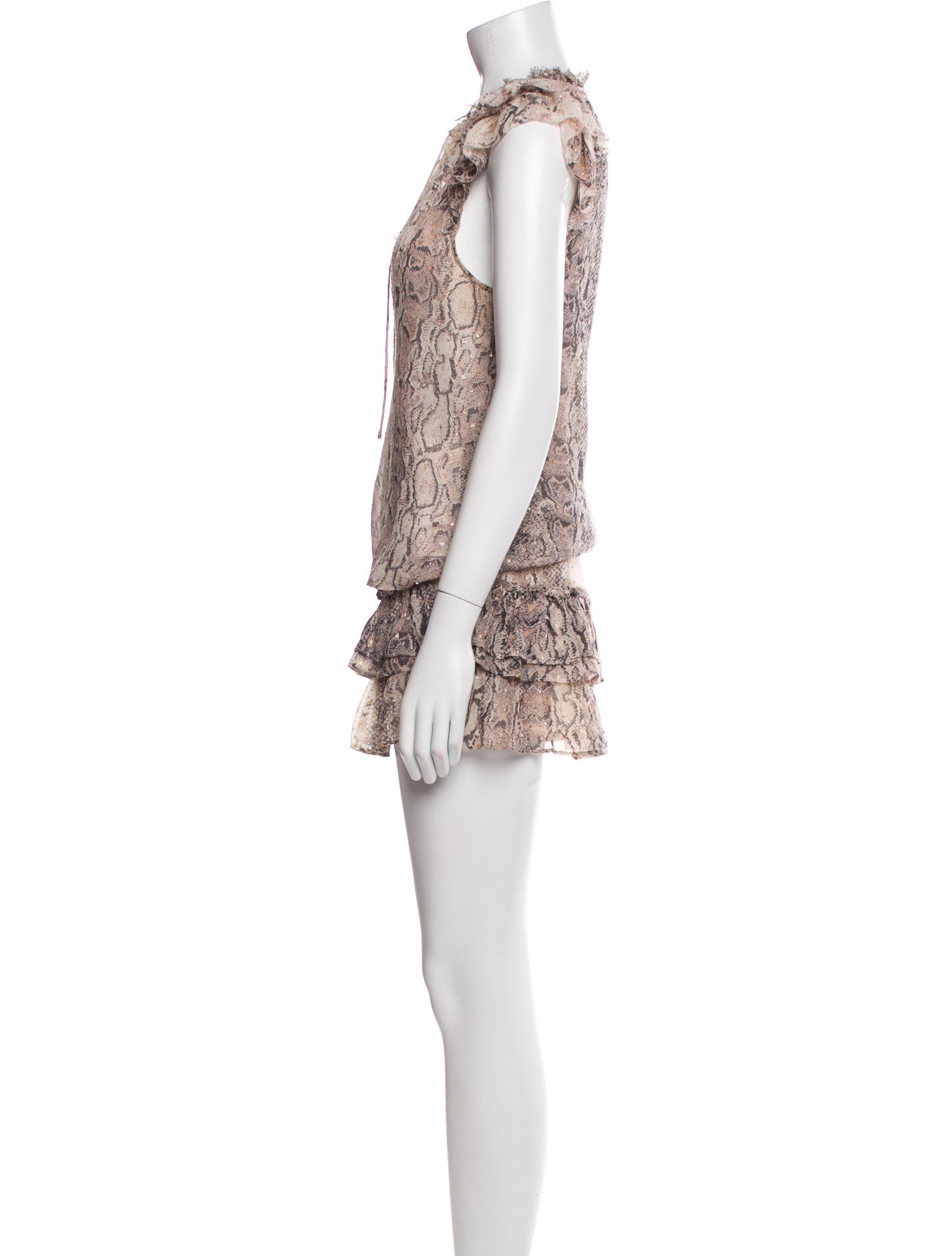 Generation Love Silk Animal Print Skirt Set