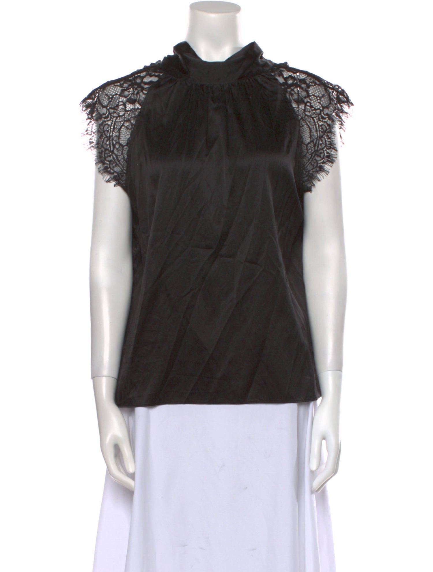 Generation Love Silk Mock Neck Top