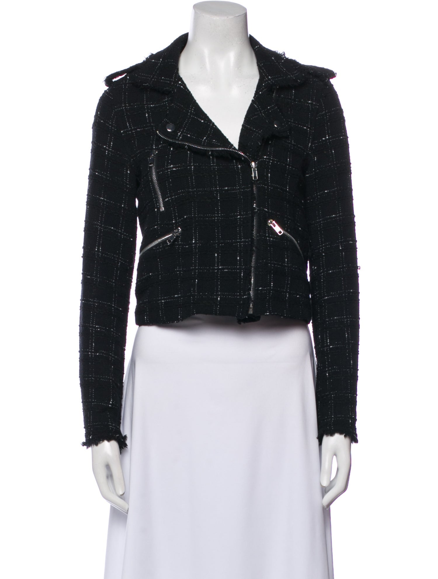 Generation Love Plaid Print Biker Jacket