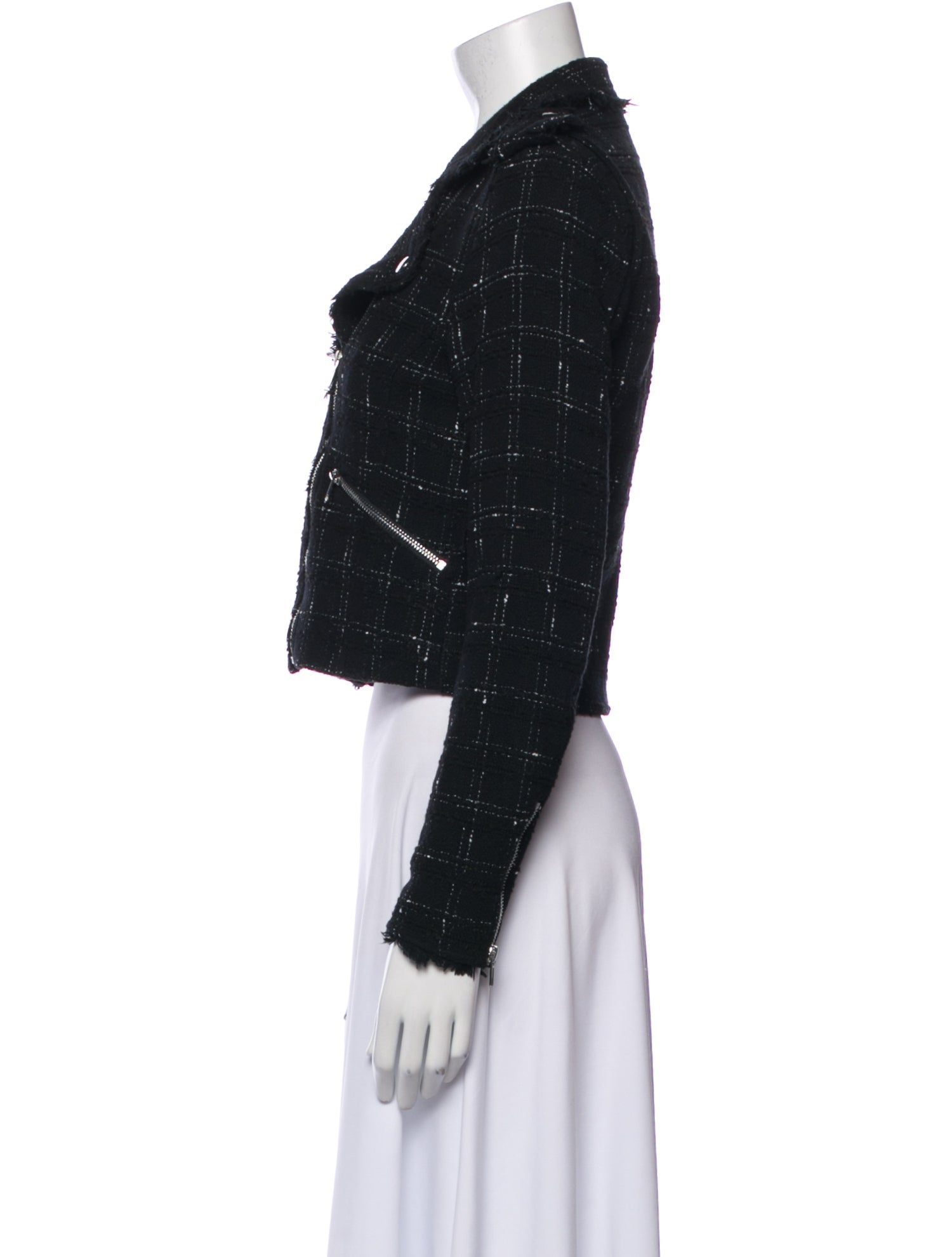 Generation Love Plaid Print Biker Jacket