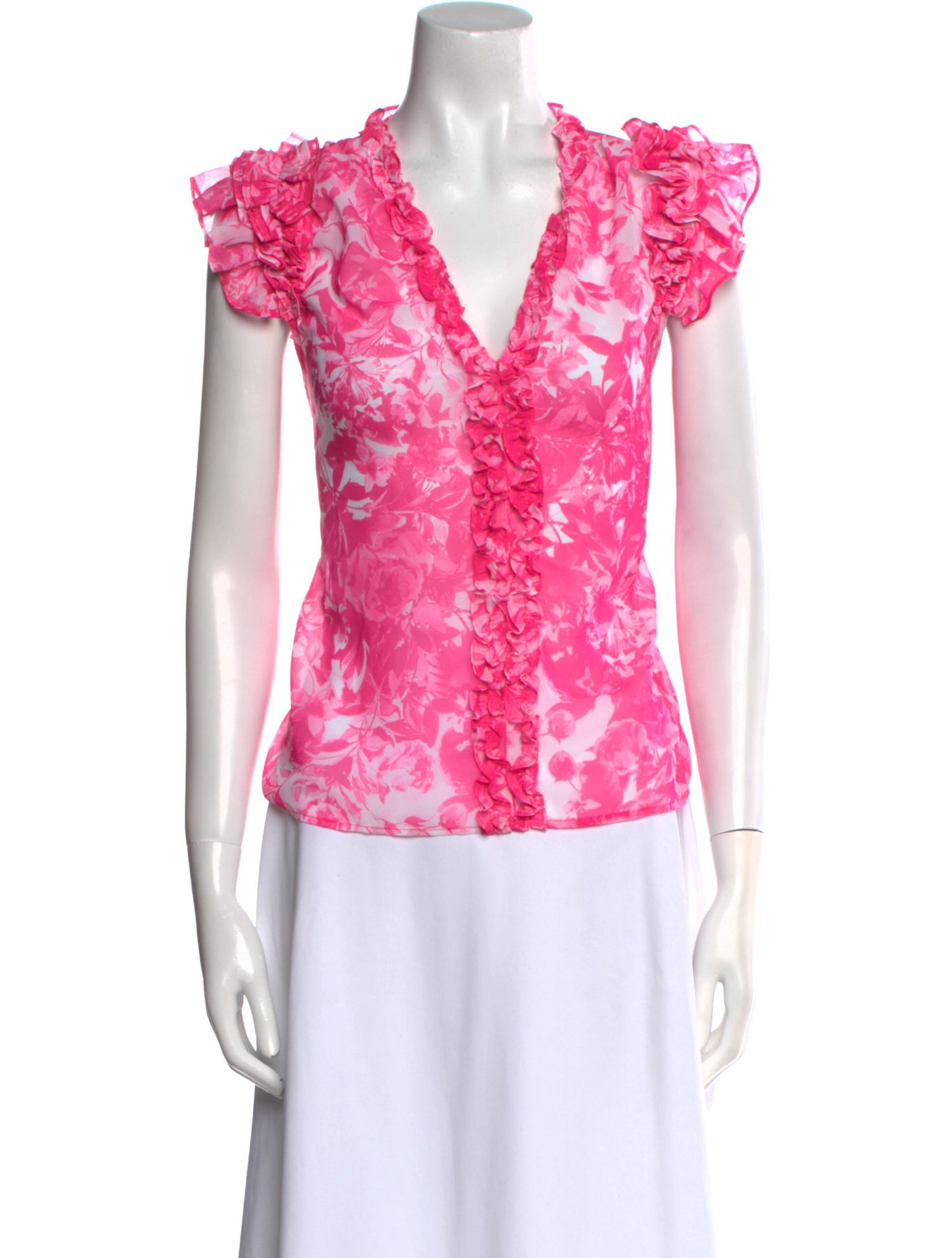 Generation Love Floral Print V-Neck Blouse