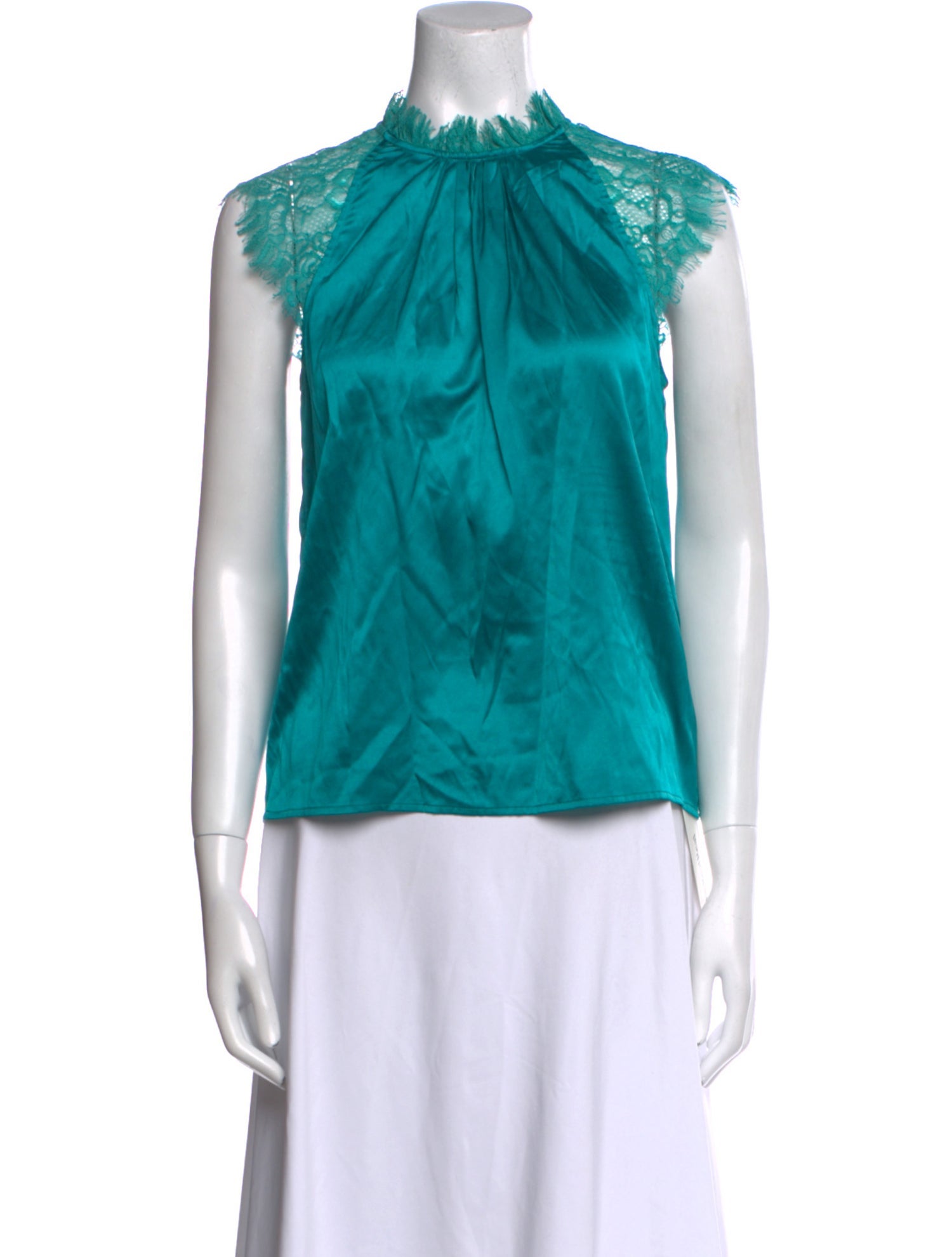 Generation Love Silk Mock Neck Blouse