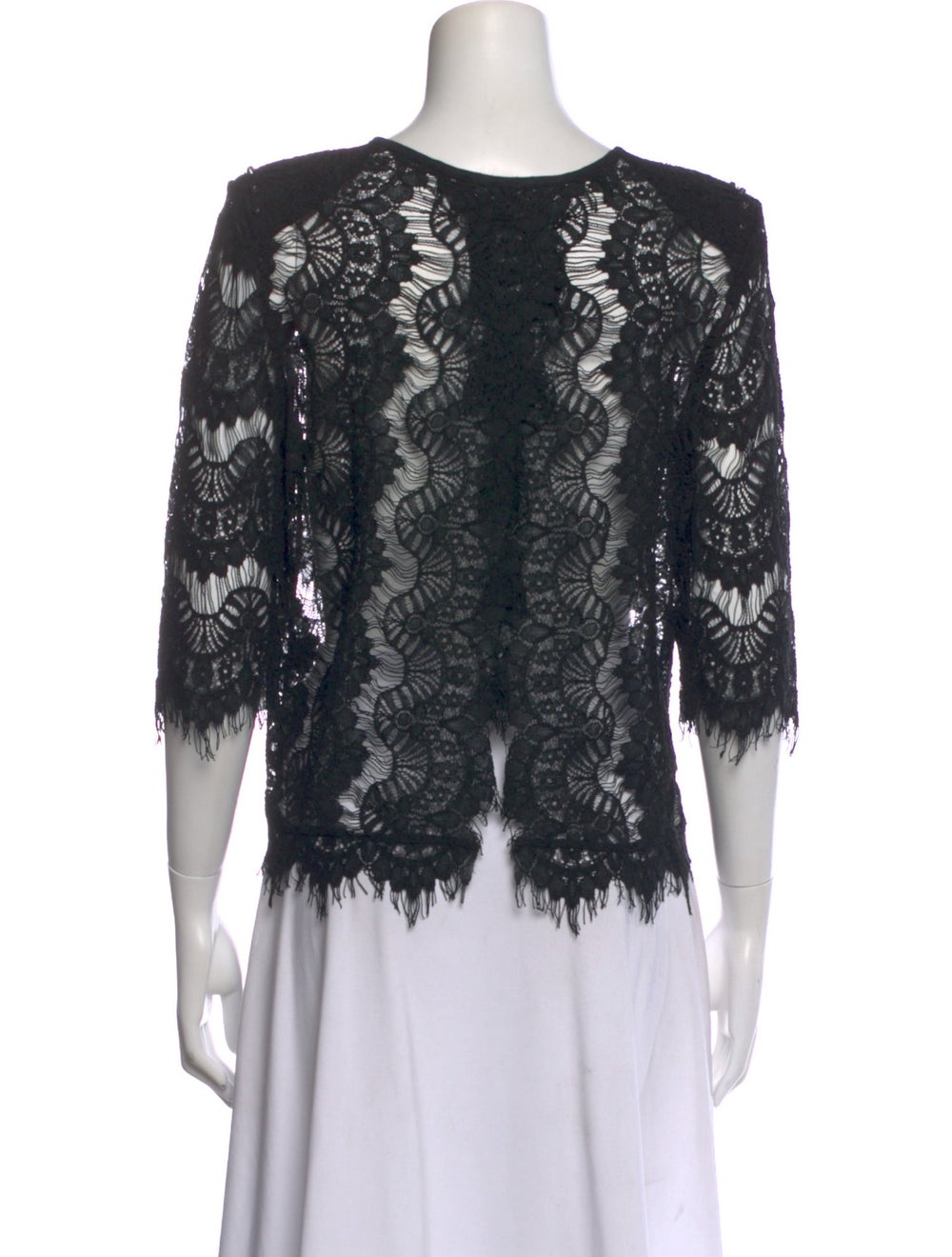 Generation Love Lace Pattern Crew Neck Blouse - image 3