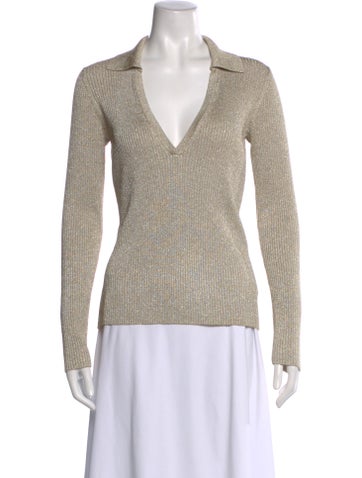 Pre-owned Generation Love V-neck Long Sleeve Top In Neutral
