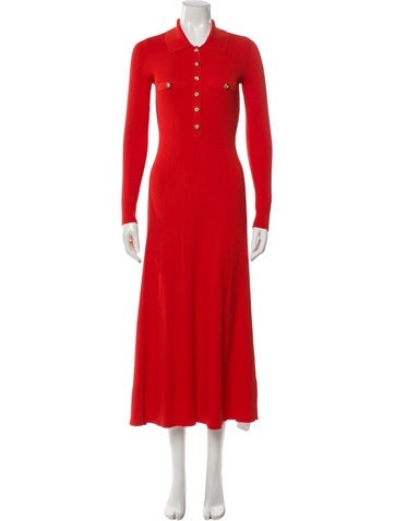 Pre-owned Generation Love Crew Neck Long Dress In Orange