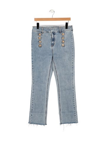 Pre-owned Generation Love High-rise Straight Leg Jeans In Blue