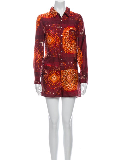 Ba&sh Silk Printed Romper