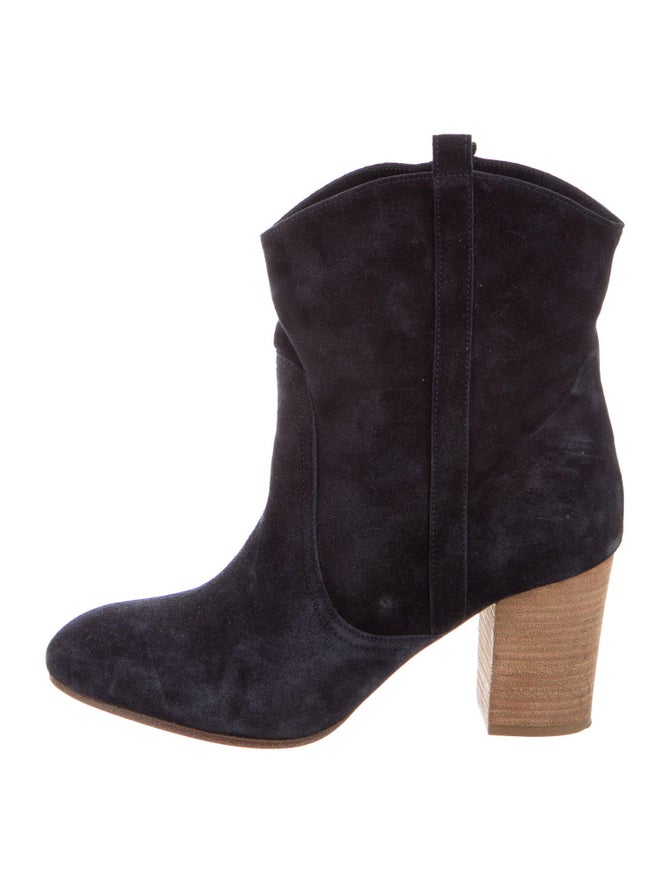 BA&SH Suede Western Boots Blue Boots, Shoes W2H25214 The RealReal