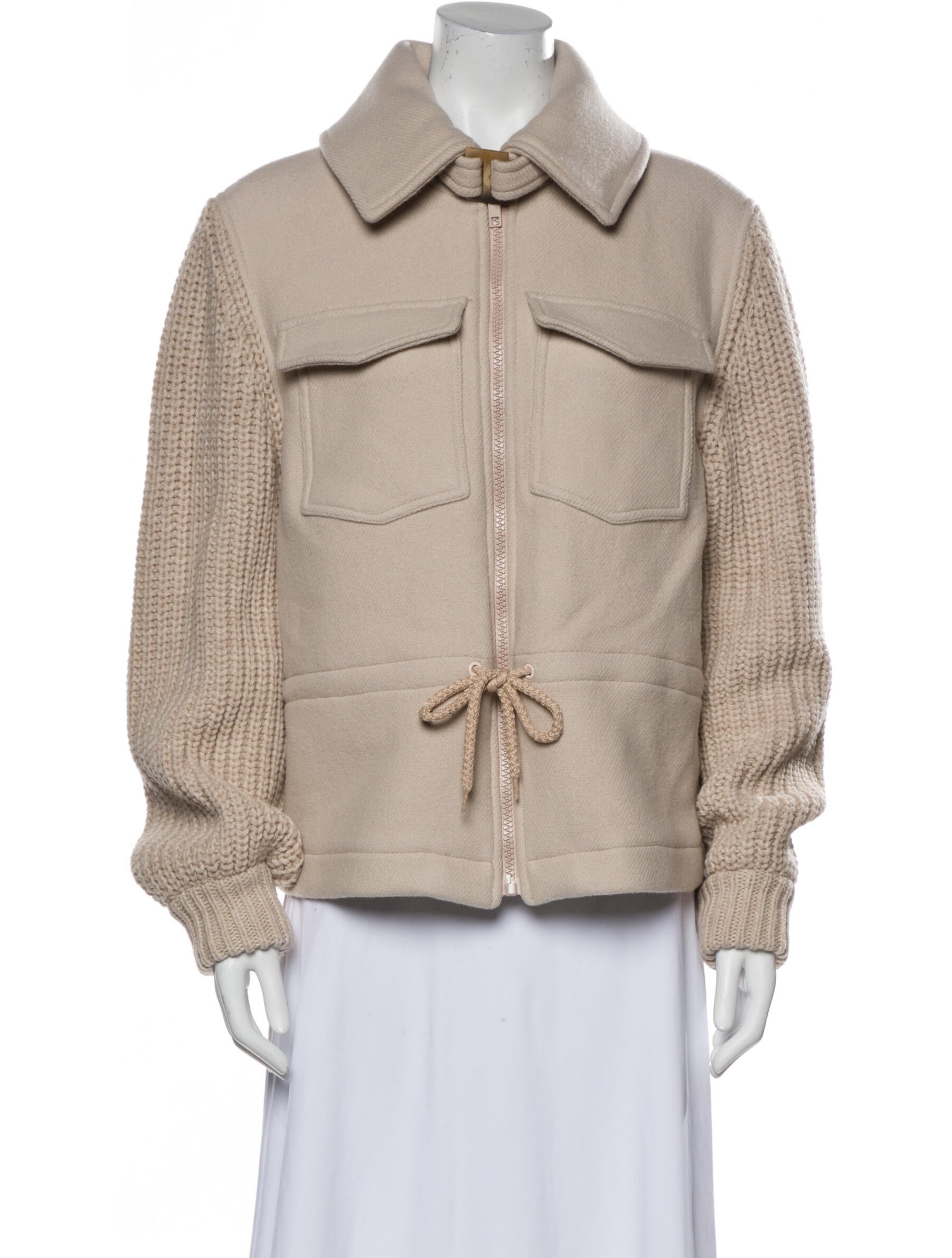 BA&SH Wool Utility Jacket Neutrals Jackets, Clothing W2H25967 The