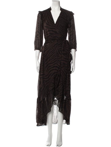 Ba&Sh Dresses Animal Print Long Dress S
