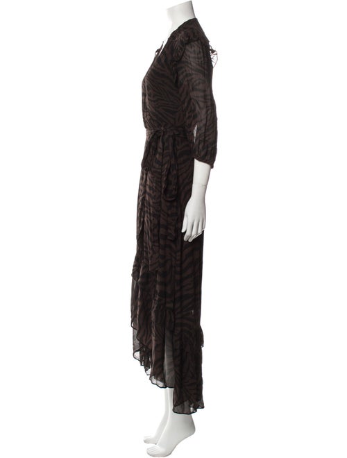 BA&SH Animal Print Long Dress