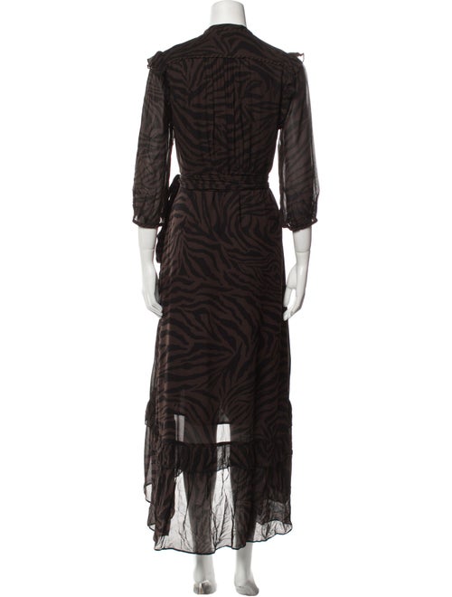 BA&SH Animal Print Long Dress