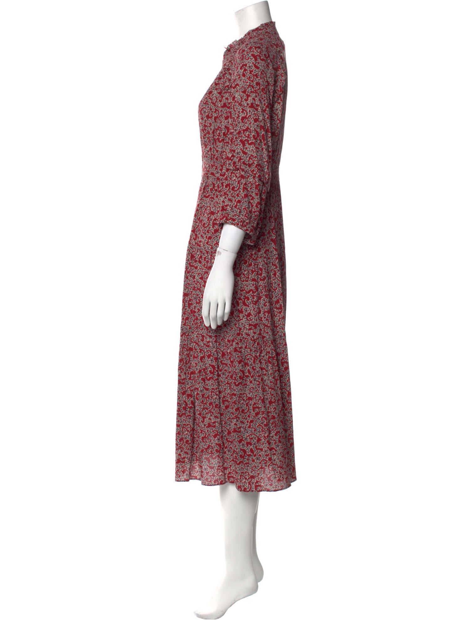 BA&SH Floral Print Midi Length Dress w/ Tags