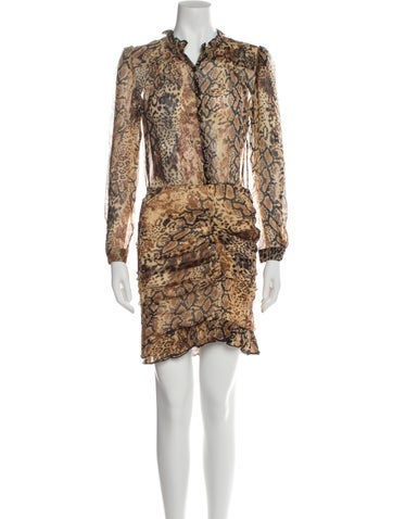 Ba&Sh Dresses Animal Print Mini Dress US 4 | S