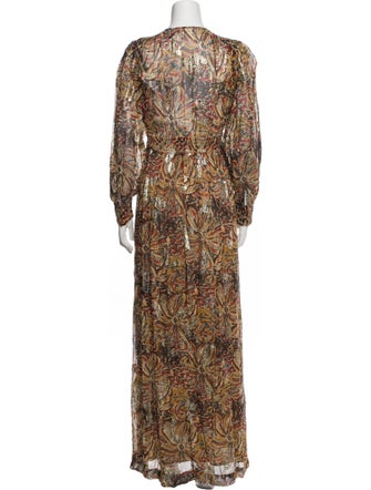 BA&SH Paisley Print Long Dress