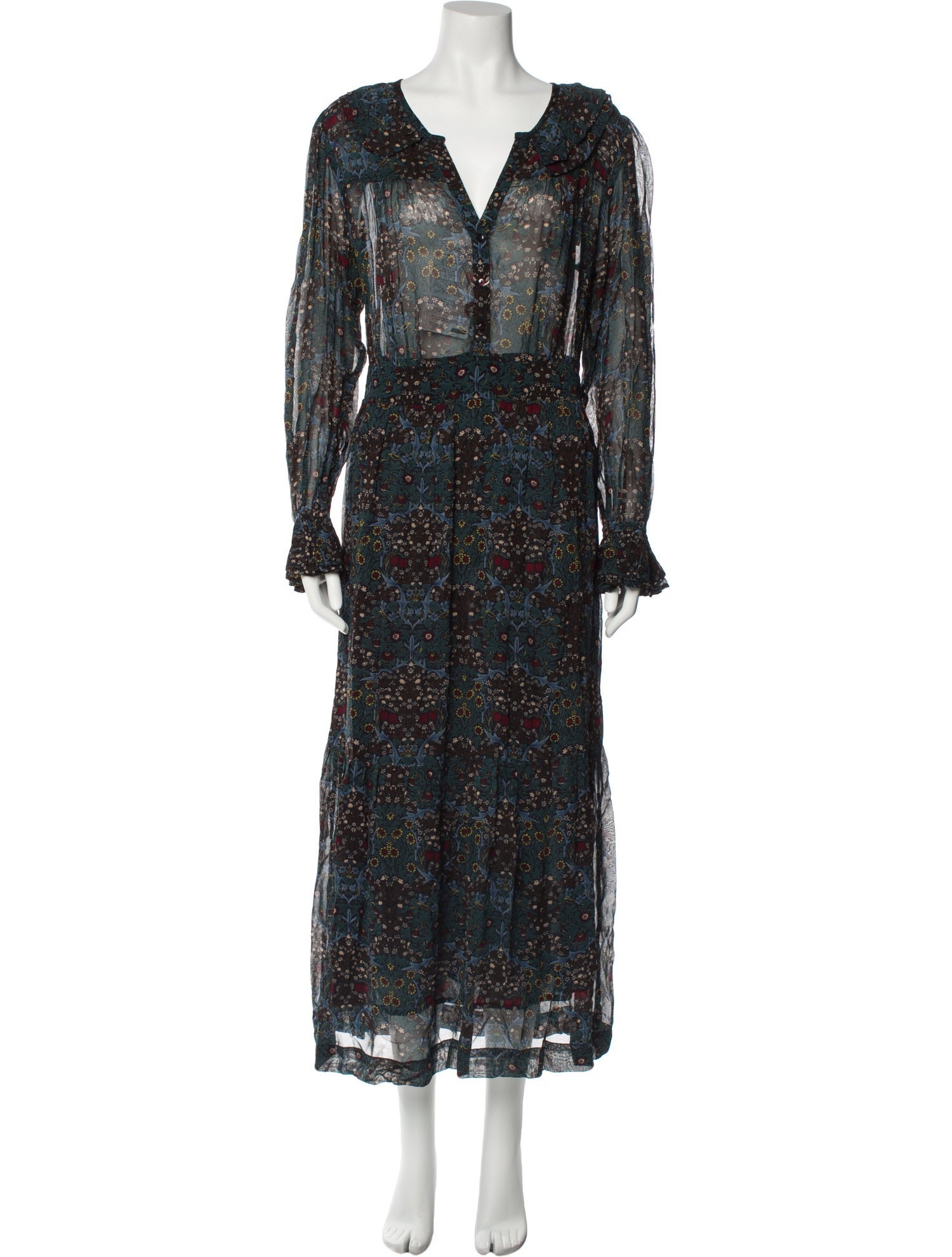 BA&SH Printed Long Dress w/ Tags