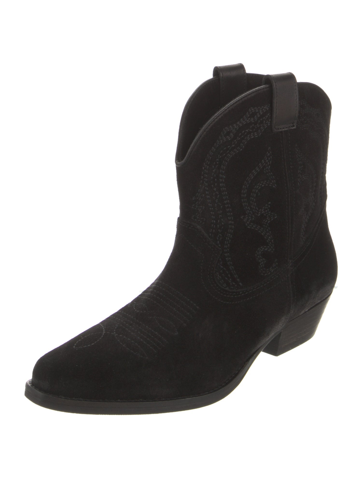BA&SH Suede Patterned Western Boots