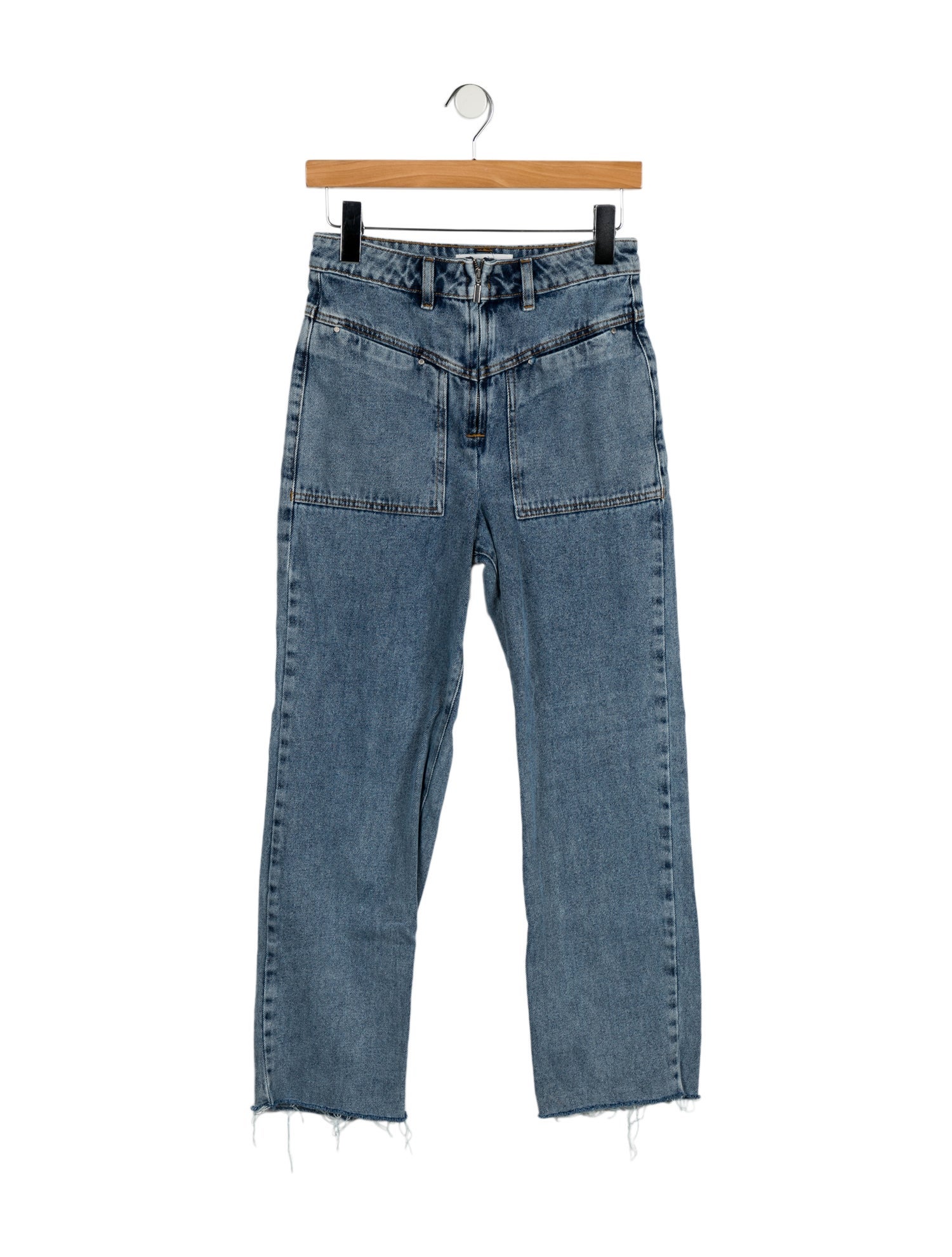 BA&SH High-Rise Straight Leg Jeans
