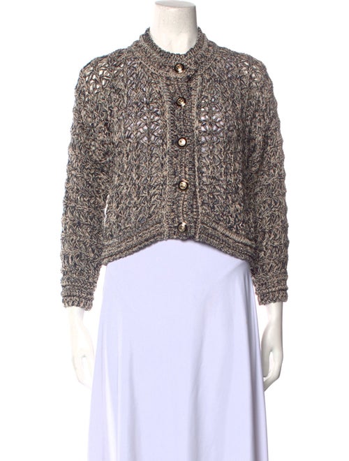 BA&SH Tweed Pattern Crew Neck Sweater