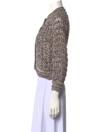 BA&SH Tweed Pattern Crew Neck Sweater