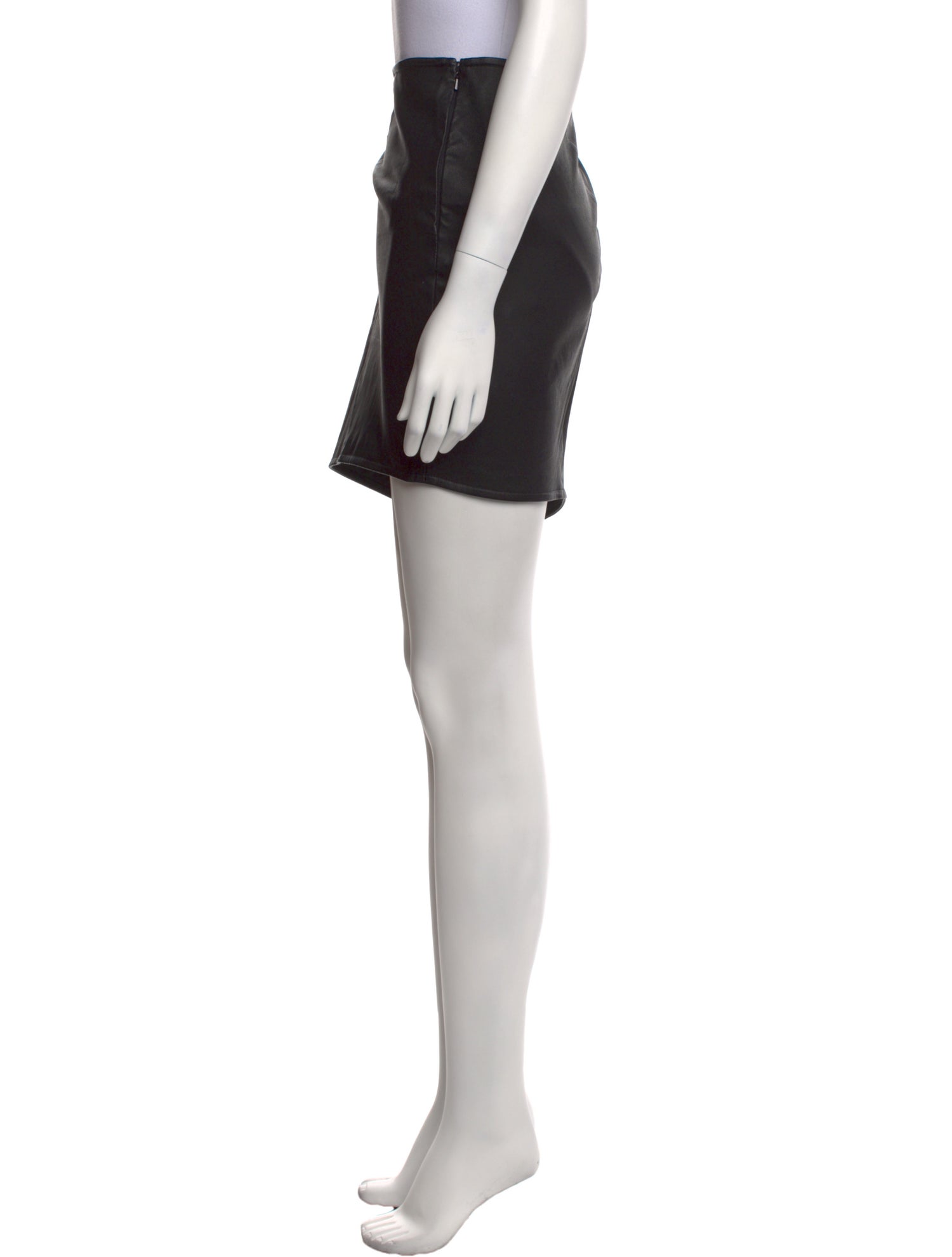 BA&SH Lamb Leather Mini Skirt