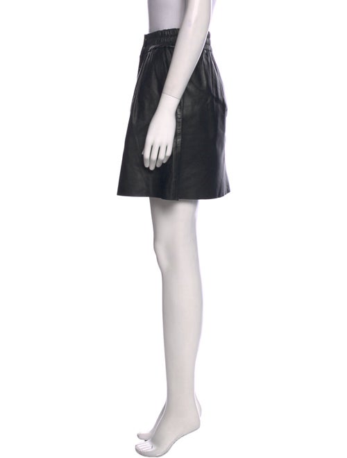 BA&SH Lamb Leather Mini Skirt