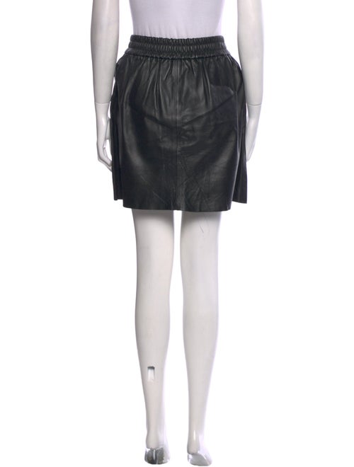 BA&SH Lamb Leather Mini Skirt