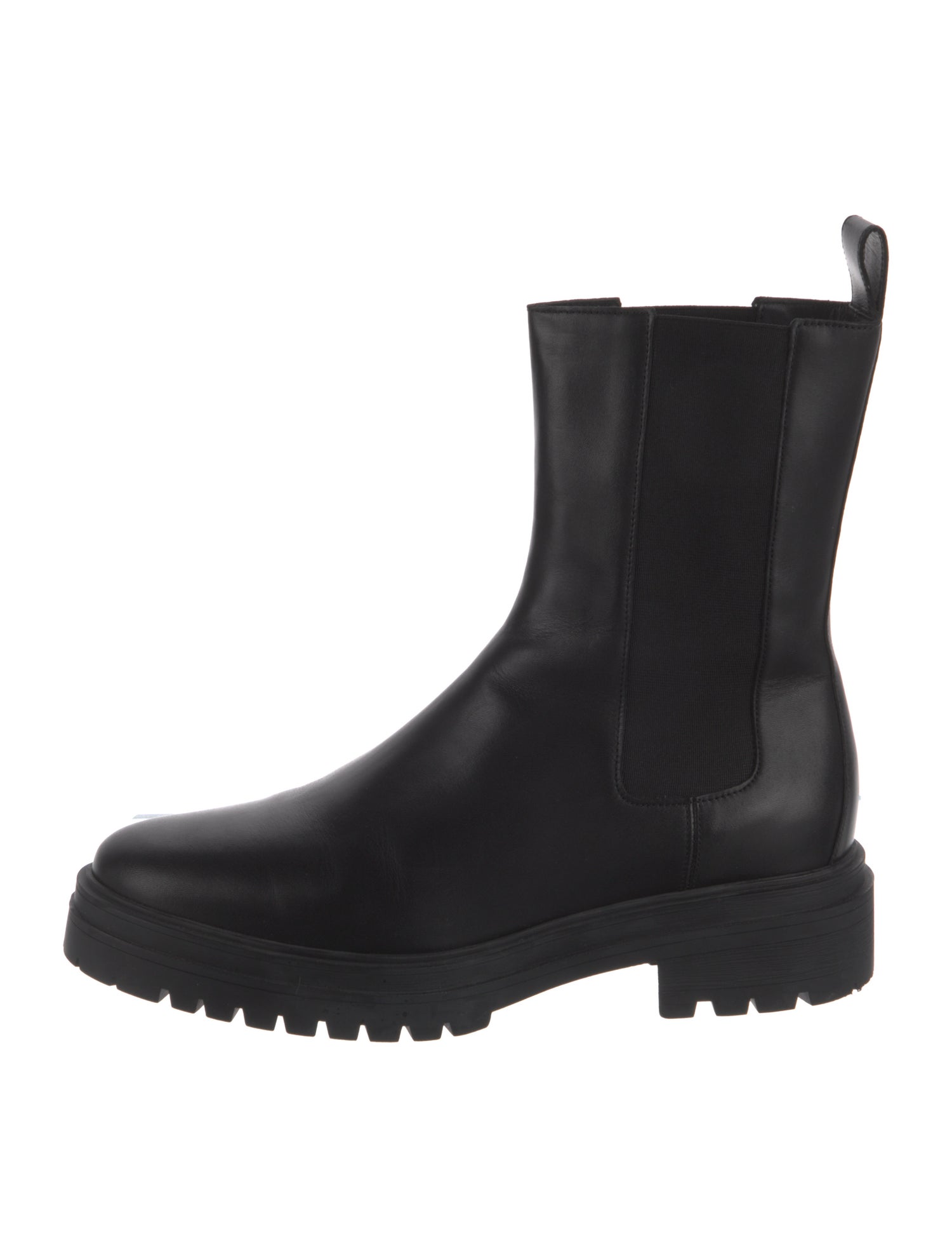 BA&SH Leather Grosgrain Trim Chelsea Boots