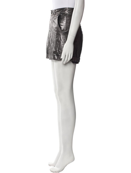 BA&SH Lamb Leather Mini Shorts