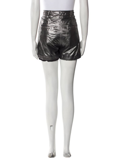 BA&SH Lamb Leather Mini Shorts
