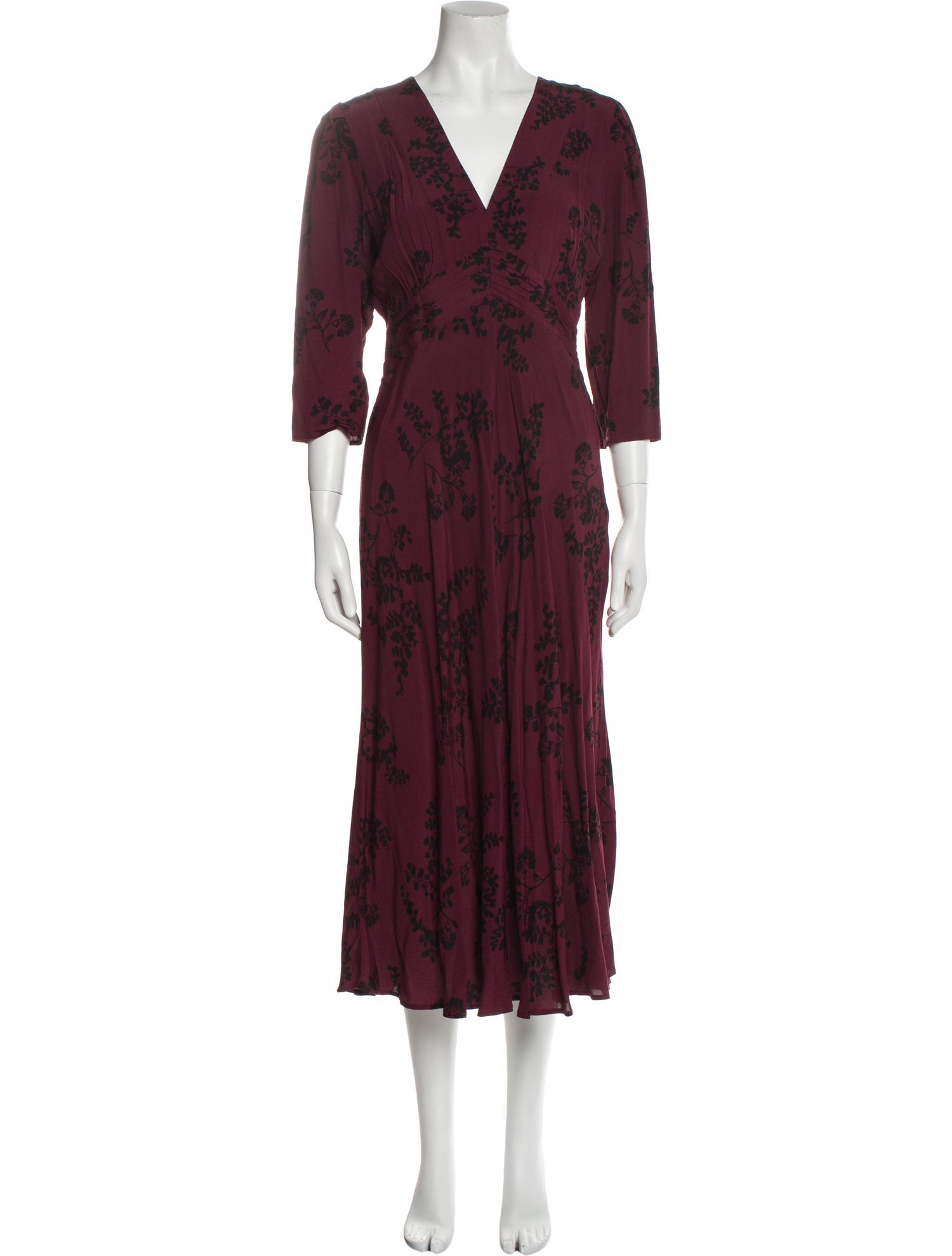 BA&SH Floral Print Long Dress