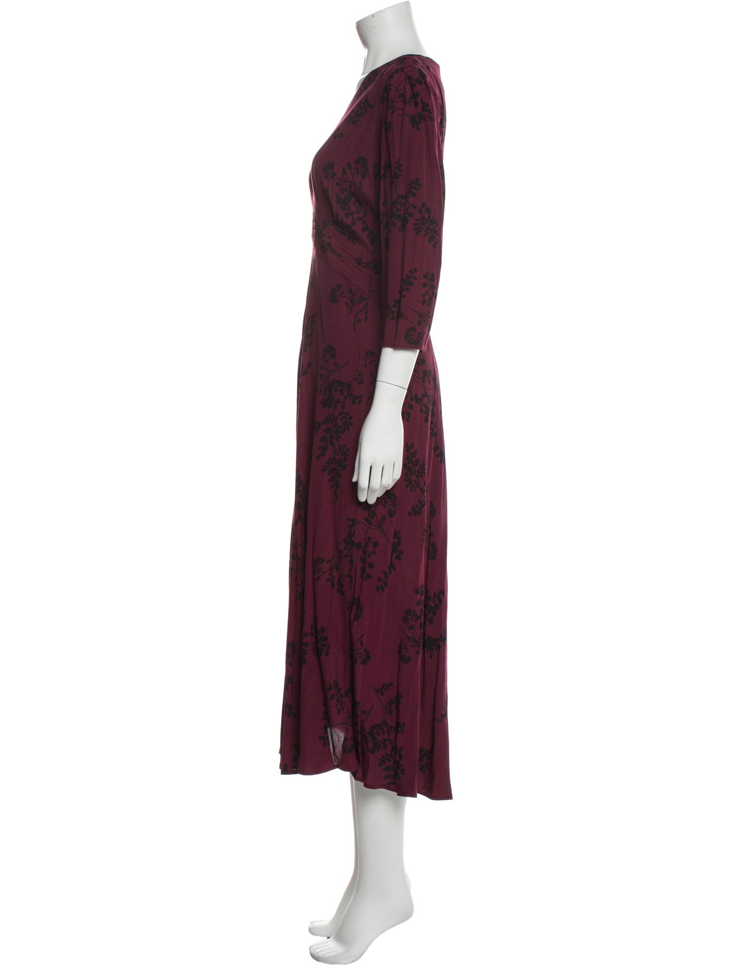 BA&SH Floral Print Long Dress
