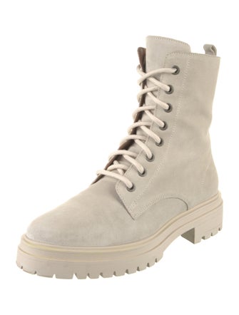 BA&SH Suede Combat Boots