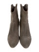 BA&SH Suede Whipstitch Trim Western Boots