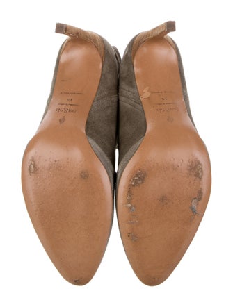 BA&SH Suede Whipstitch Trim Western Boots