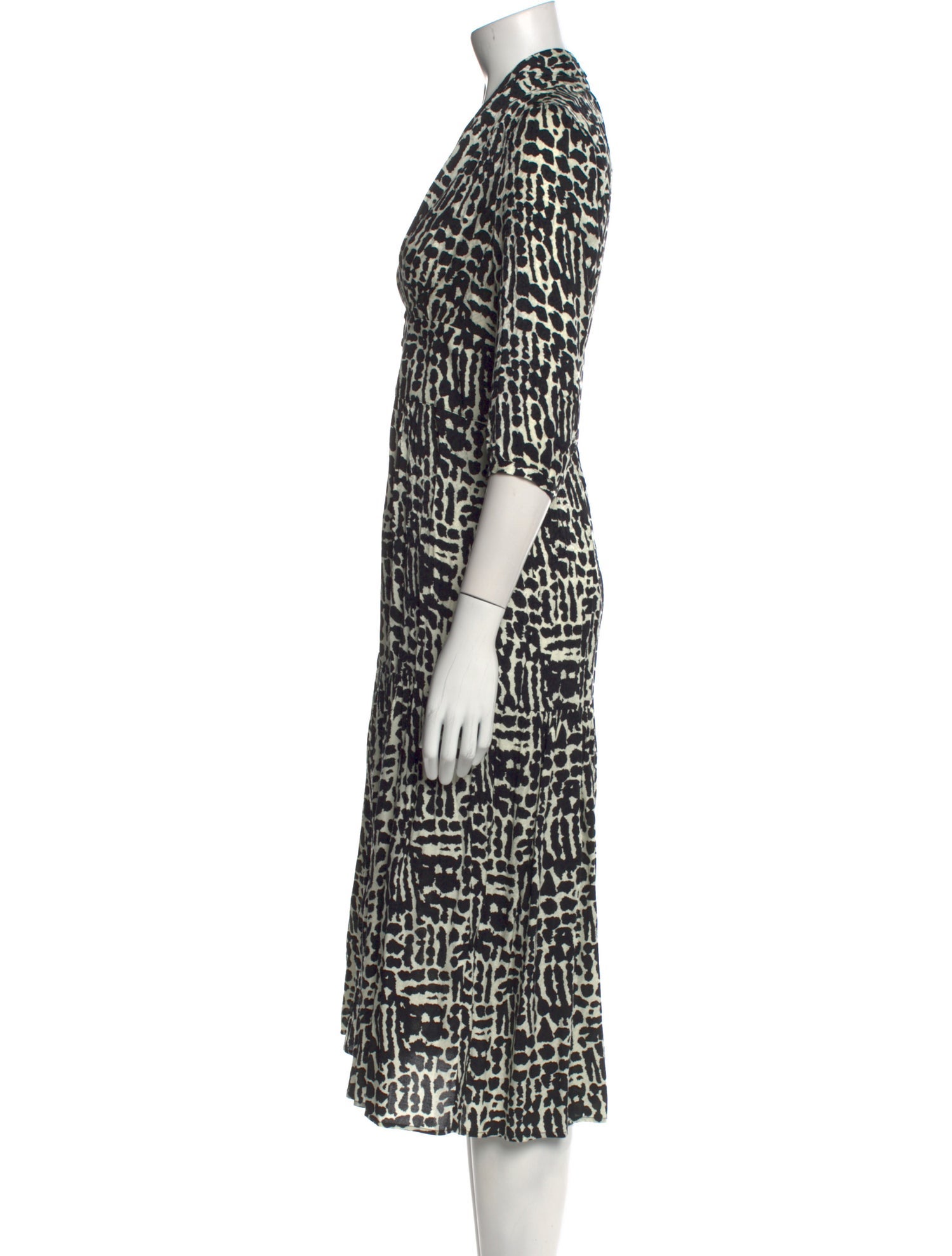 BA&SH Printed Midi Length Dress
