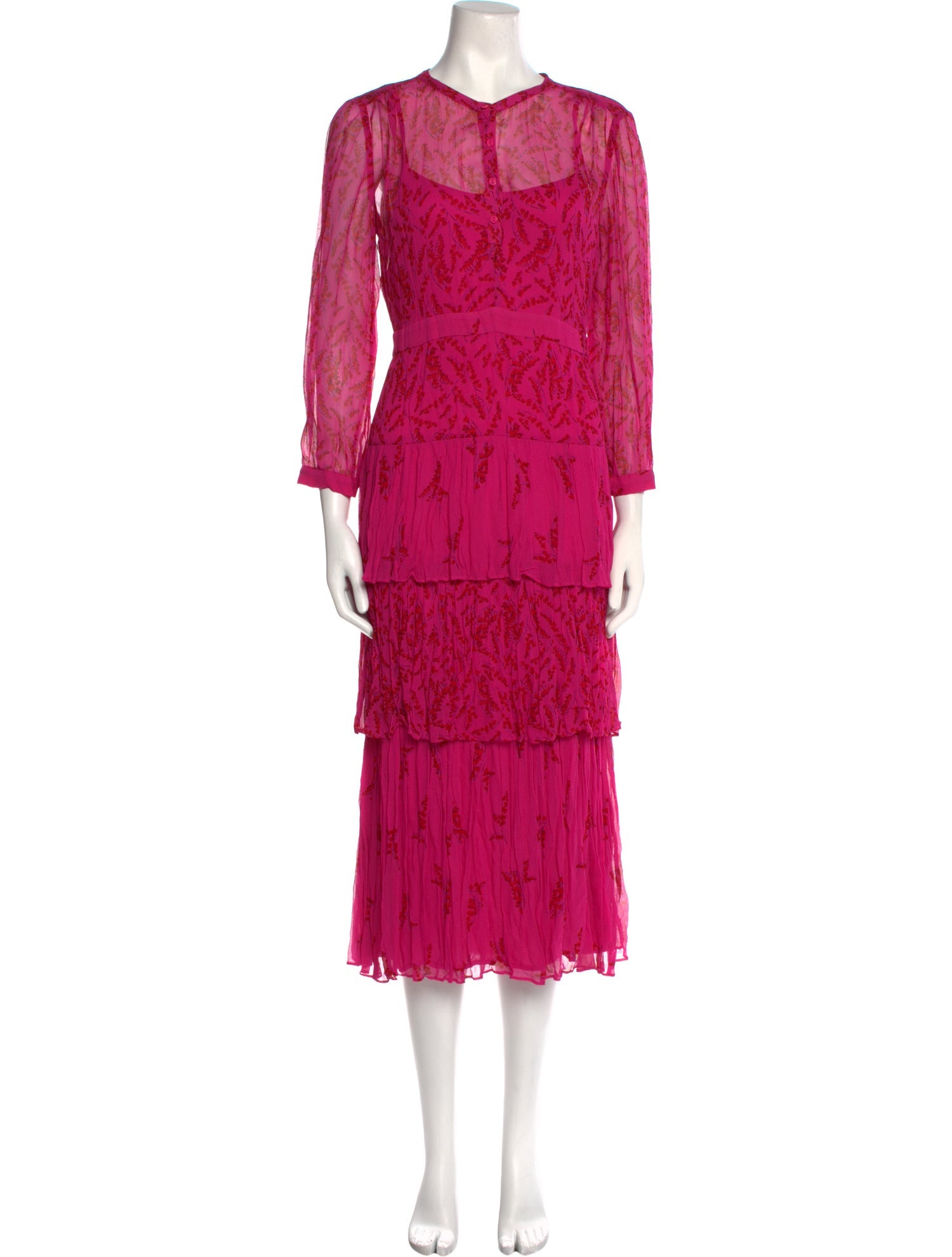 BA&SH Printed Long Dress