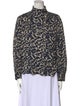 BA&SH Printed Mock Neck Blouse