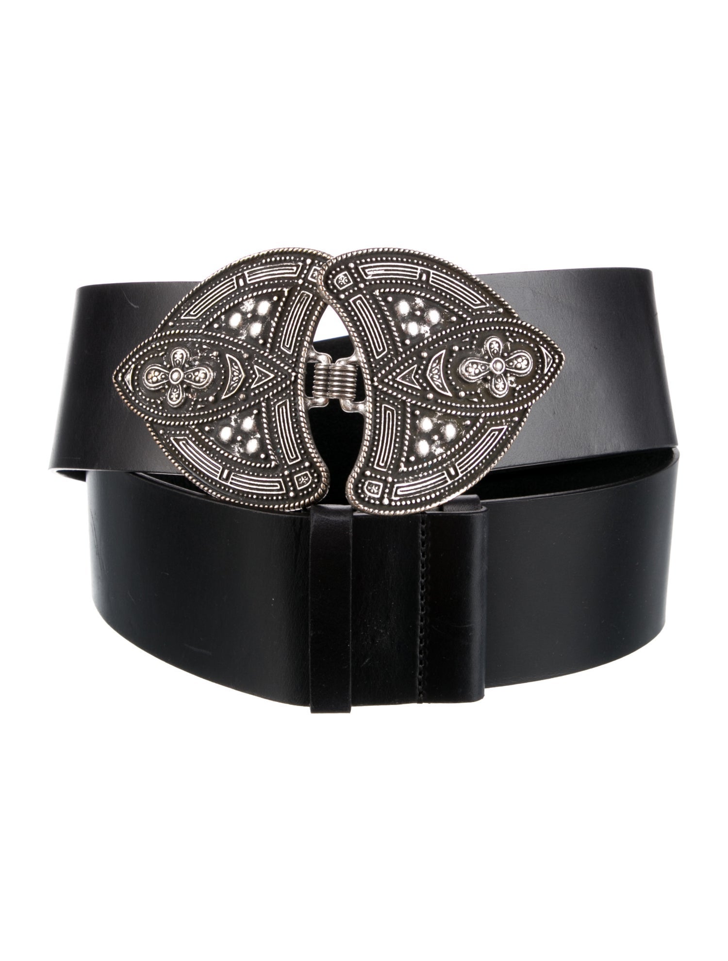 BA&SH Wide Leather Waist Belt