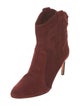 BA&SH Suede Embroidered Accent Western Boots