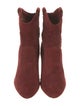 BA&SH Suede Embroidered Accent Western Boots