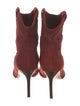 BA&SH Suede Embroidered Accent Western Boots